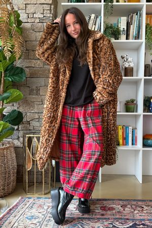 Mara Roar Luxury Faux Fur Long Coat /50=